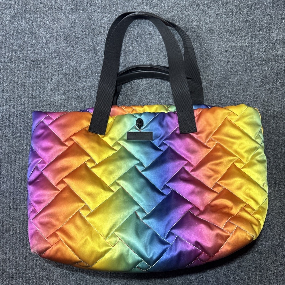 Kurt Geiger New London Nylon Shopper Rainbow Tote Bag Travel Bag